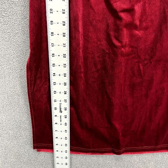 Bloomchic Dress Women Plus 1X 14 16 Red Velvet Bodycon Stretch Adjustable straps - Picture 6 of 13